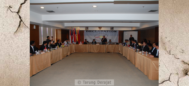 Suasana Pembukaan Sidang Pembentukan Asian Federation of Tarung Derajat (AFTD) yang dihadiri oleh 8 negara