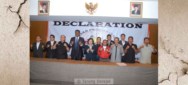 Delapan federasi negara asia tenggara memiliki komitmen untuk membawa Tarung Derajat sebagai cabang olahraga resmi yang dipertandingkan ditingkat Asia